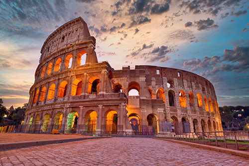 Rome in sunset